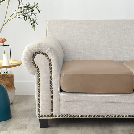Sofa sitzkissenbezug, Velours, Beige, Cappuccino, 80-100 cm