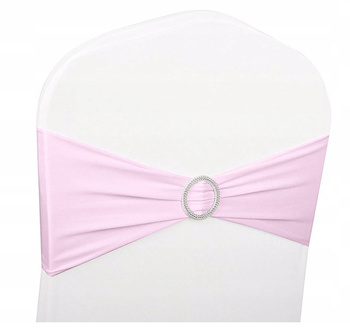 Bankettbänder, elastische Schleifen für Stühle, Rosa