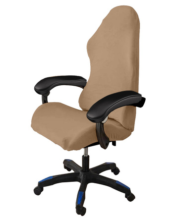 DICKER, VELOURS BEZUG FÜR GAMING-STUHL, BEIGE/KAMEL.