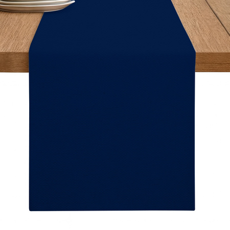 Glatter Tischläufer MARINEBLAU 40x275 cm
