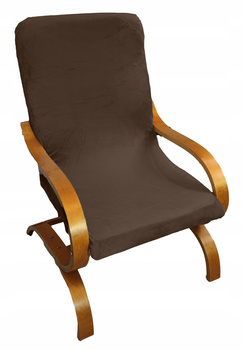 Sesselbezug FINKA braun dickes Velours