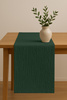 Zarter MUSSELIN-TISCHLÄUFER, Dunkelgrün 40×275 cm