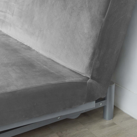 Velvet Bezug Für Schlafsofa Dunkelgrau