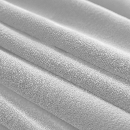 STUHLHUSSE für GROSSE SKANDINAVISCHE SCHALESTÜHLE VELOURS HELLGRAU