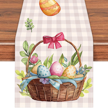 Zarter TISCHLÄUFER mit Osternest-Motiv 33x275 cm