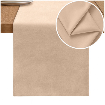 VELOURS Tischläufer BEIGE 40x275 cm