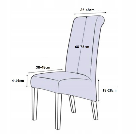 BEZUG für SCHRÄGES XXL STUHL JACQUARD DUNKELGRAU