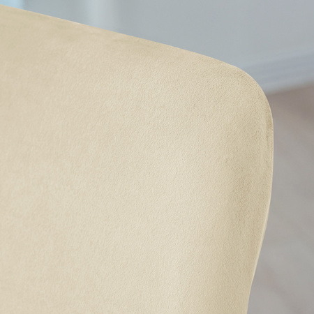 STUHLHUSSE für GROSSE SKANDINAVISCHE SCHALESTÜHLE VELOURS CREME