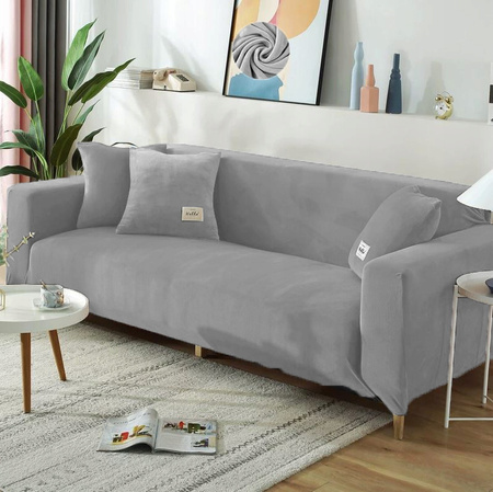 Bezug für ein Sofa, 2-Sitzer-Sofa, 145- 185 cm lang, hellgrau