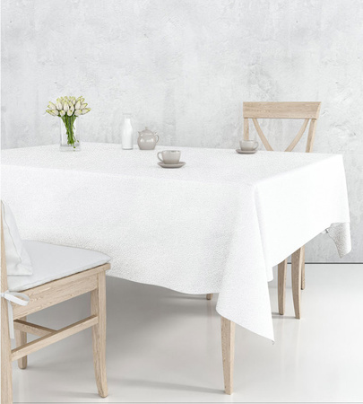 Tischdecke in weiss, MATTER VELOURS, quadratisch 140x240cm