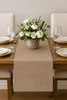 VELOURS Tischläufer BEIGE 40x275 cm