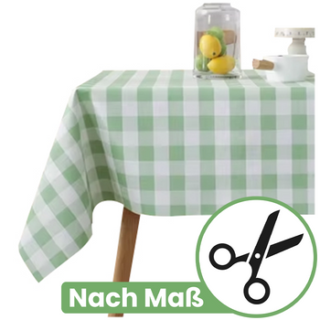 Tischdecke mit grünem Karo – nach Maß
