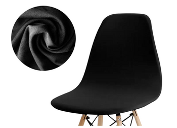 Dicker, Glatter bezug Für Skandinavischen Stuhl SCHWARZ