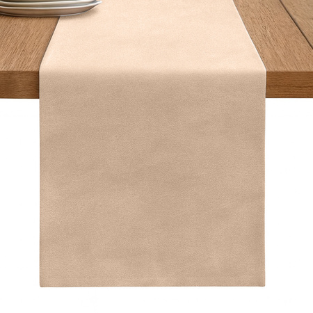 VELOURS Tischläufer BEIGE 40x275 cm