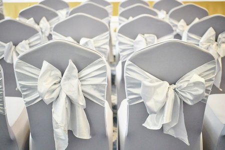 Bankett-Stuhlhussen, elastisch, standard, grau