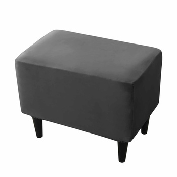 PUF Fußhockerbezug BLACK