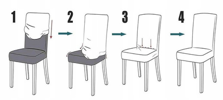 STUHLHUSSE JACQUARD – STRUKTURSTOFF MIT STREIFEN – BEIGE