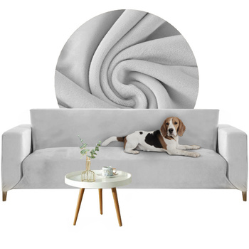 Bezug für ein Sofa, 4-Sitzer-Sofa, 235- 300 cm lang, hellgrau