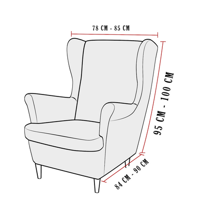 SESSELBEZUG für OHRSESSEL, Jacquard, Hahnentritt