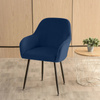 Stuhlhusse für Schalensessel, Velours, Marineblau, Apple Sevilla