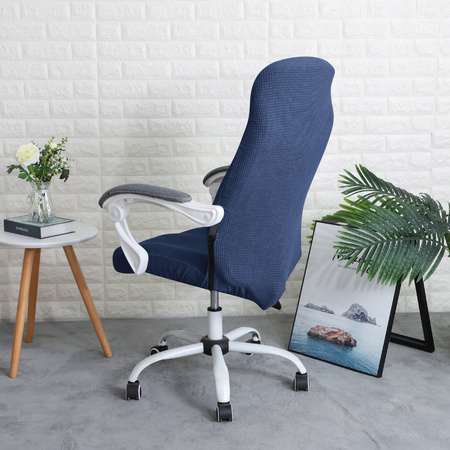 BEZUG FÜR DREHSTUHL AUS JACQUARD , MARINE, BÜROSTUHL