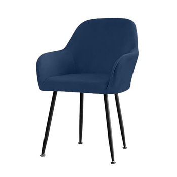 Stuhlhusse für Schalensessel, Velours, Marineblau, Apple Sevilla