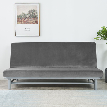 Velvet Bezug Für Schlafsofa Dunkelgrau