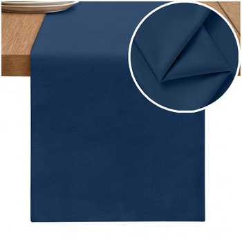 VELOURS Tischläufer MARINEBLAU 40x275 cm