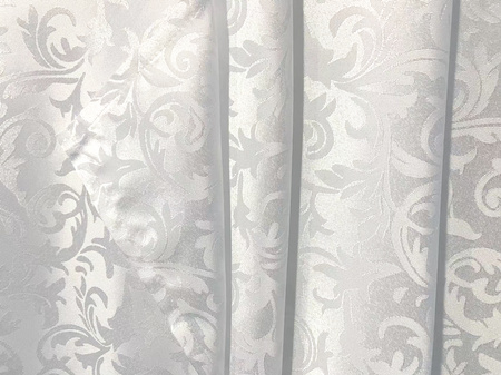 JACQUARD-TISCHDECKE WEISS QUADRATISCH 140x240 cm