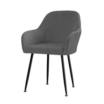 Stuhlhusse für Schalensessel, Velours, Dunkelgrau, Apple Sevilla