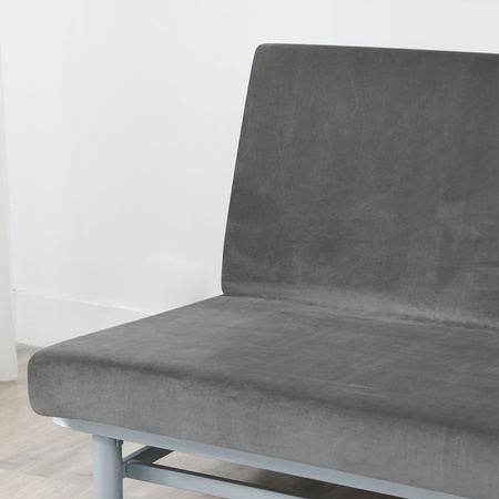 Velvet Bezug Für Schlafsofa Dunkelgrau