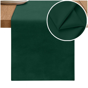 VELOURS Tischläufer FLASCHENGRÜN 40x275 cm