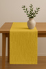 Zarter MUSSELIN-TISCHLÄUFER, senfgelb 40×275 cm