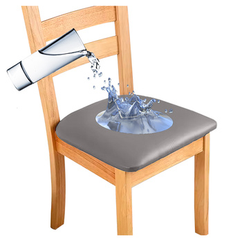 Der Bezug für den Stuhlsitz aus Kunstleder, DUNKELGRAU