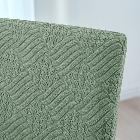STUHLHUSSE geprägte Rauten Jacquard DICK GRÜN
