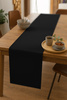 Glatter Tischläufer SCHWARZ 40x275 cm