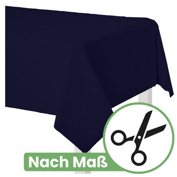 Rechteckige Tischdecke NACH MAß – Farbe DUNKELBLAU