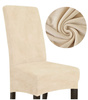 Stuhlbezug dickes Velours creme weiß Größe. L LARGE HIGH BACK 70cm