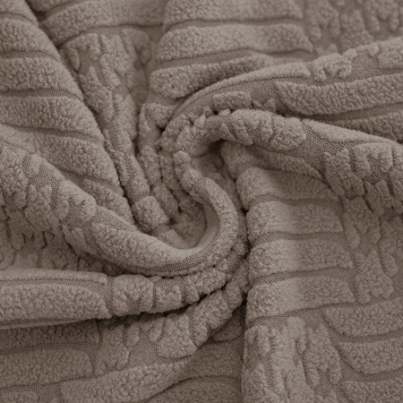 STUHLHUSSE geprägte Rauten Jacquard DICK BEIGE CAPPUCCINO
