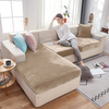 Velours Bezug für die Chaiselongue des Sofas BEIGE/CAPPUCCINO