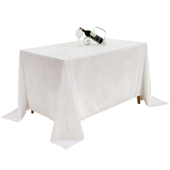 Tischdecke in Weiss, MATTER VELOURS, quadratisch 230x230cm