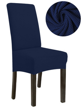 SCHONBEZUG SESSEL AUS DICKEM MARINEBLAU JACQUARD, GRÖSSE L, HOHE RÜCKENLEHNE 70CM