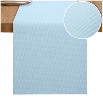Glatter Tischläufer HELLBLAU 40x275 cm