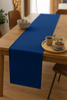 Glatter Tischläufer MARINEBLAU 40x275 cm