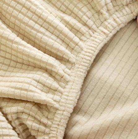 BEZUG für SCHRÄGES XXL STUHL JACQUARD ECRU