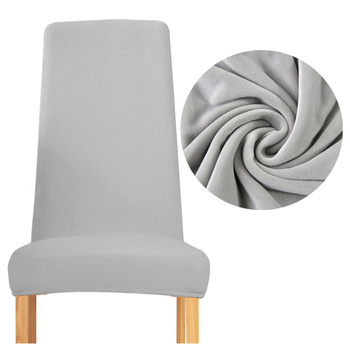 BEZUG für Stuhl mit schmaler Rückenlehne, DICKER VELOURS, HELLGRAU