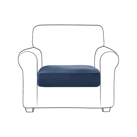 Sofa sitzkissenbezug, Velours, Marineblau