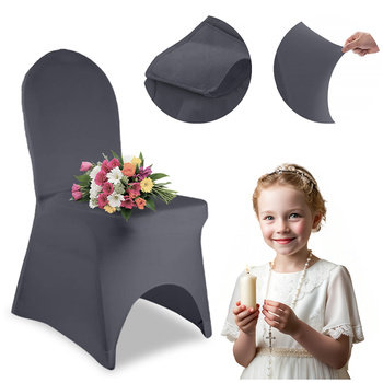 Bankett-Stuhlhussen, elastisch, standard, dunkelgrau