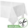 Matt Velours Tischdecke in weiß - Nach Maß.