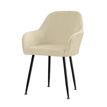 Stuhlhusse für Schalensessel, Velours, Cremefarben, Apple Sevilla